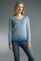 Tempo Denim Long Sleeve Basic Top-Tops-Tempo Paris-Deja Nu Boutique, Women's Fashion Boutique in Lampasas, Texas