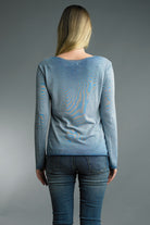 Tempo Denim Long Sleeve Basic Top-Tops-Tempo Paris-Deja Nu Boutique, Women's Fashion Boutique in Lampasas, Texas