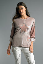 Tempo Suede Mauve Star Tunic-Tunics-Tempo Paris-Deja Nu Boutique, Women's Fashion Boutique in Lampasas, Texas