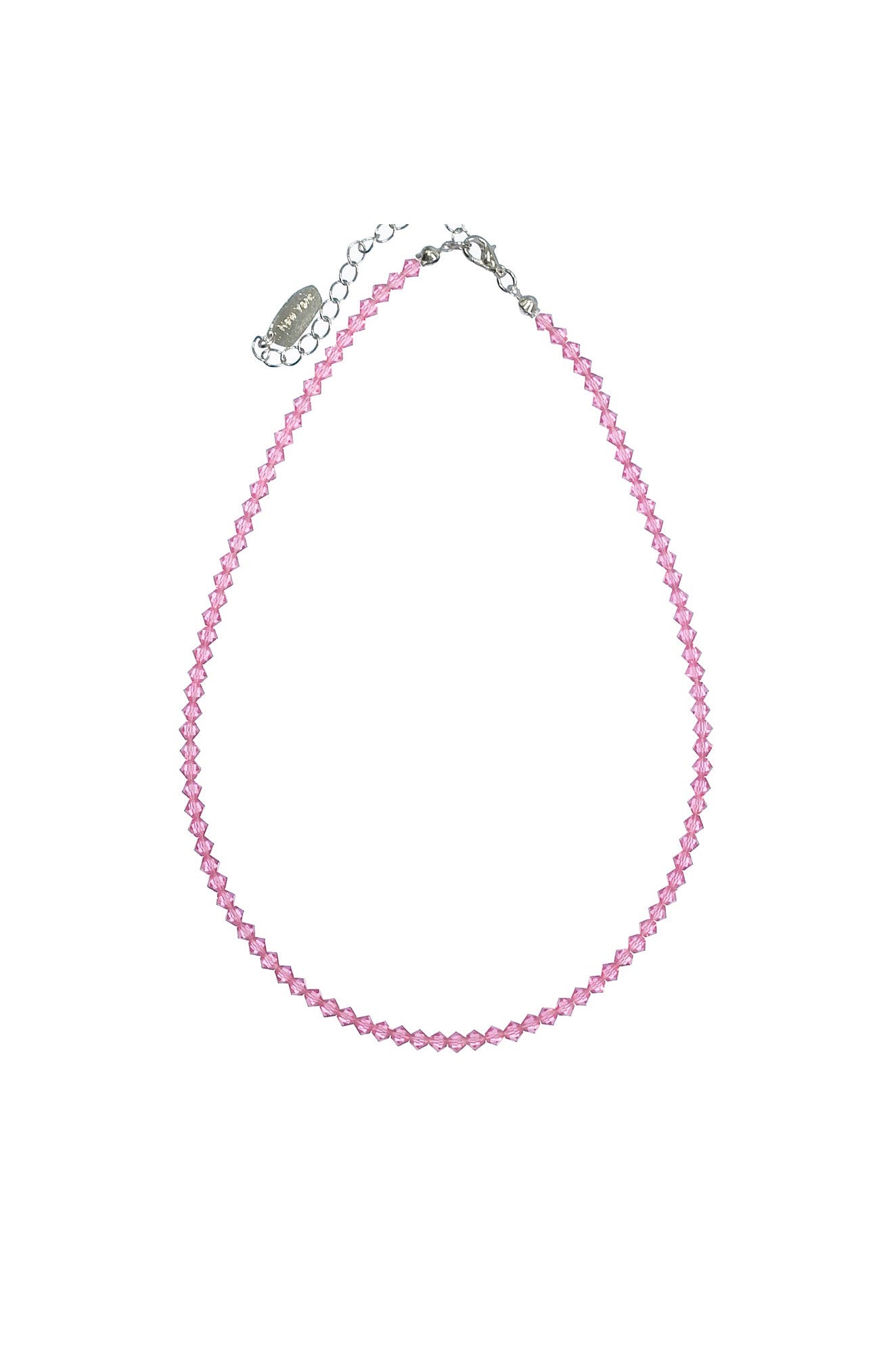 Tiny Pink Swarovski Crystal Necklace-Necklaces-Deja Nu-Deja Nu Boutique, Women's Fashion Boutique in Lampasas, Texas