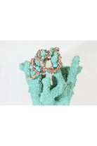 Turquoise Rose Gold Stretch Bracelets-Bracelets-Deja Nu Tx-Deja Nu Boutique, Women's Fashion Boutique in Lampasas, Texas