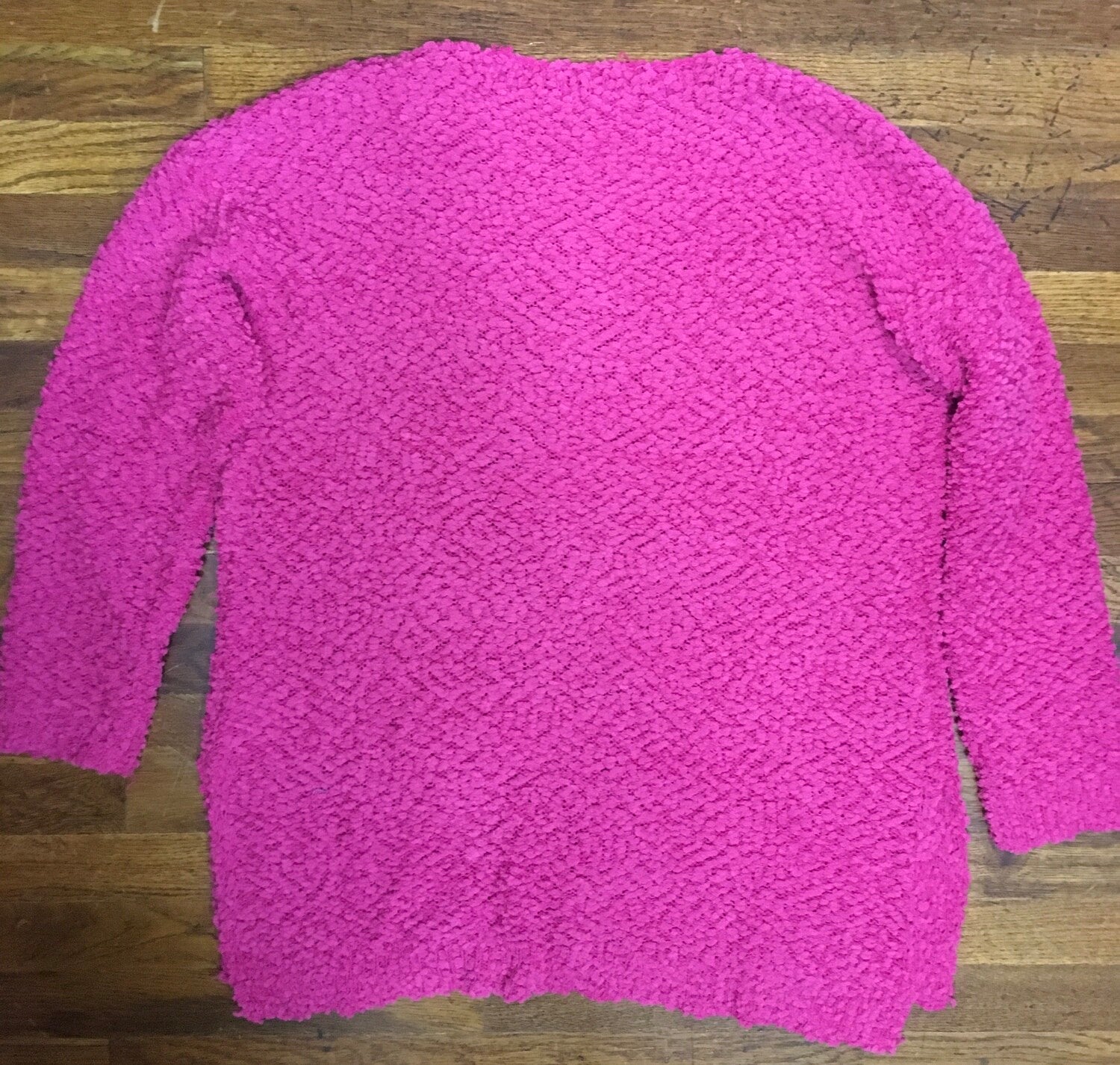 Umgee Hot Pink Popcorn Plus Sweater-Curvy/Plus Tops-Umgee-Deja Nu Boutique, Women's Fashion Boutique in Lampasas, Texas