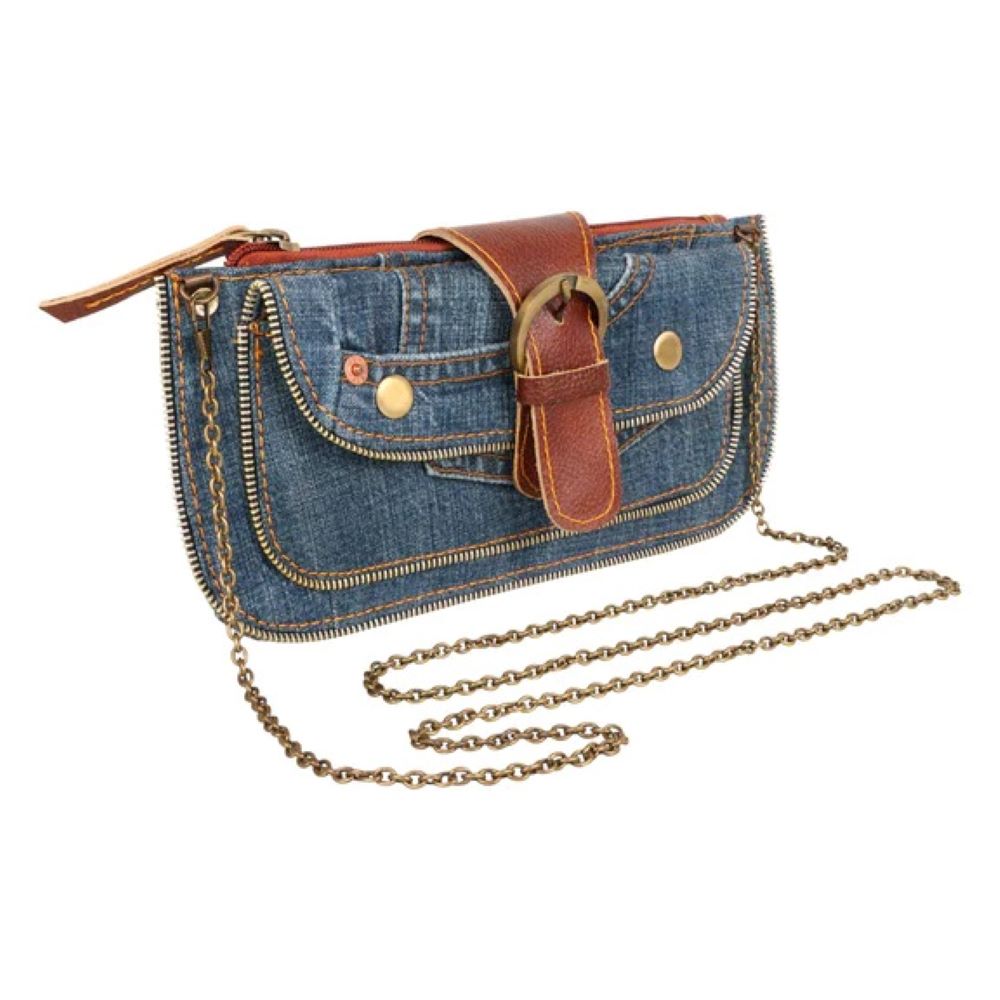 Vaan & Co Izzy Denim Crossbody Bag-Handbags, Wallets & Cases-VAAN & Co-Deja Nu Boutique, Women's Fashion Boutique in Lampasas, Texas