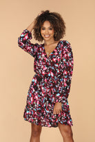 Veronica M Bali Long Sleeve Surplice Dress-Short Dresses-Veronica M-Deja Nu Boutique, Women's Fashion Boutique in Lampasas, Texas