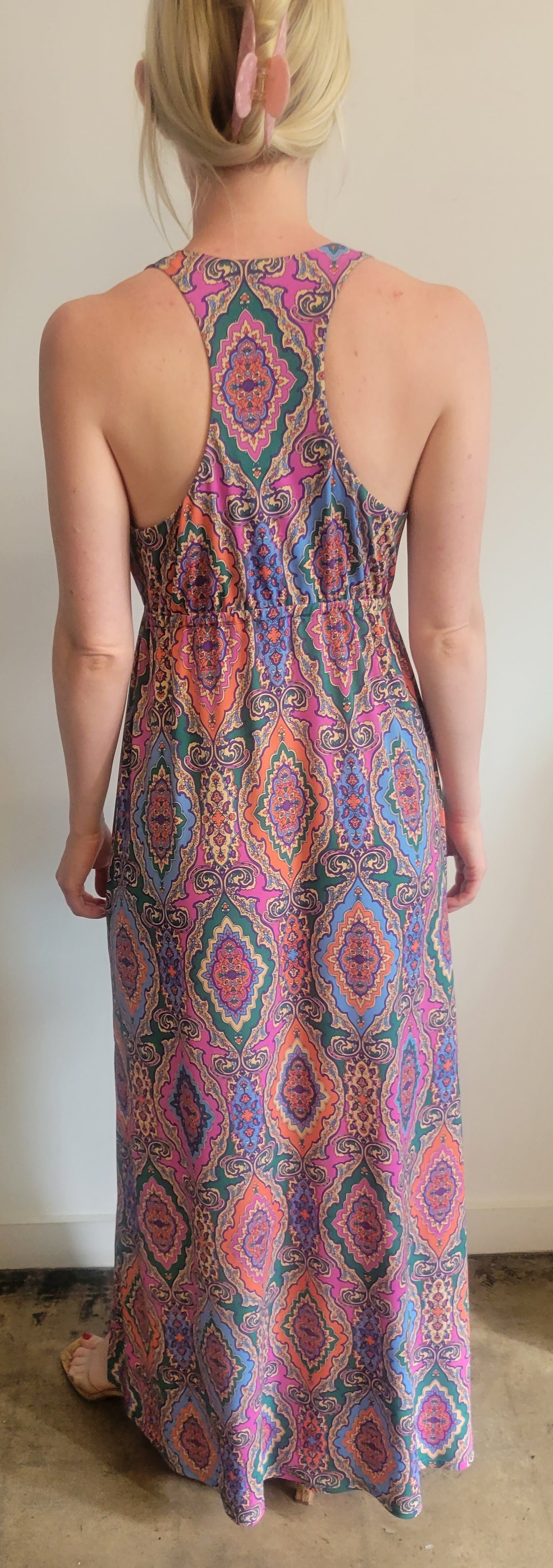 Veronica M Oriana Paisley Racerback Maxi-Maxi Dresses-Veronica M-Deja Nu Boutique, Women's Fashion Boutique in Lampasas, Texas