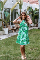 Veronica M Tropicale Twist Swing Dress-Short Dresses-Veronica M-Deja Nu Boutique, Women's Fashion Boutique in Lampasas, Texas