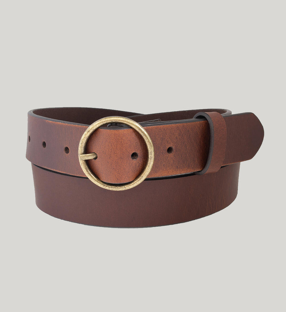 Women’s Heavyweight Genuine Leather Belt With Circle Center Bar Buckle-Belts-Silver Jeans-Deja Nu Boutique, Women's Fashion Boutique in Lampasas, Texas